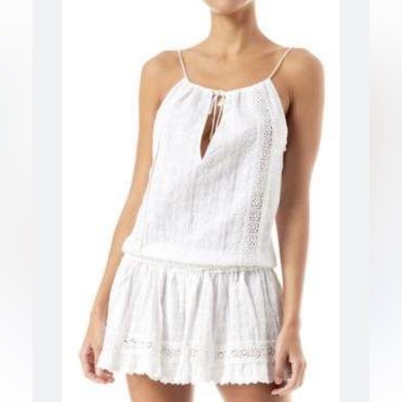 MELISSA ODABASH- Chelsea Cotton Short Dress - Picture 4 of 10